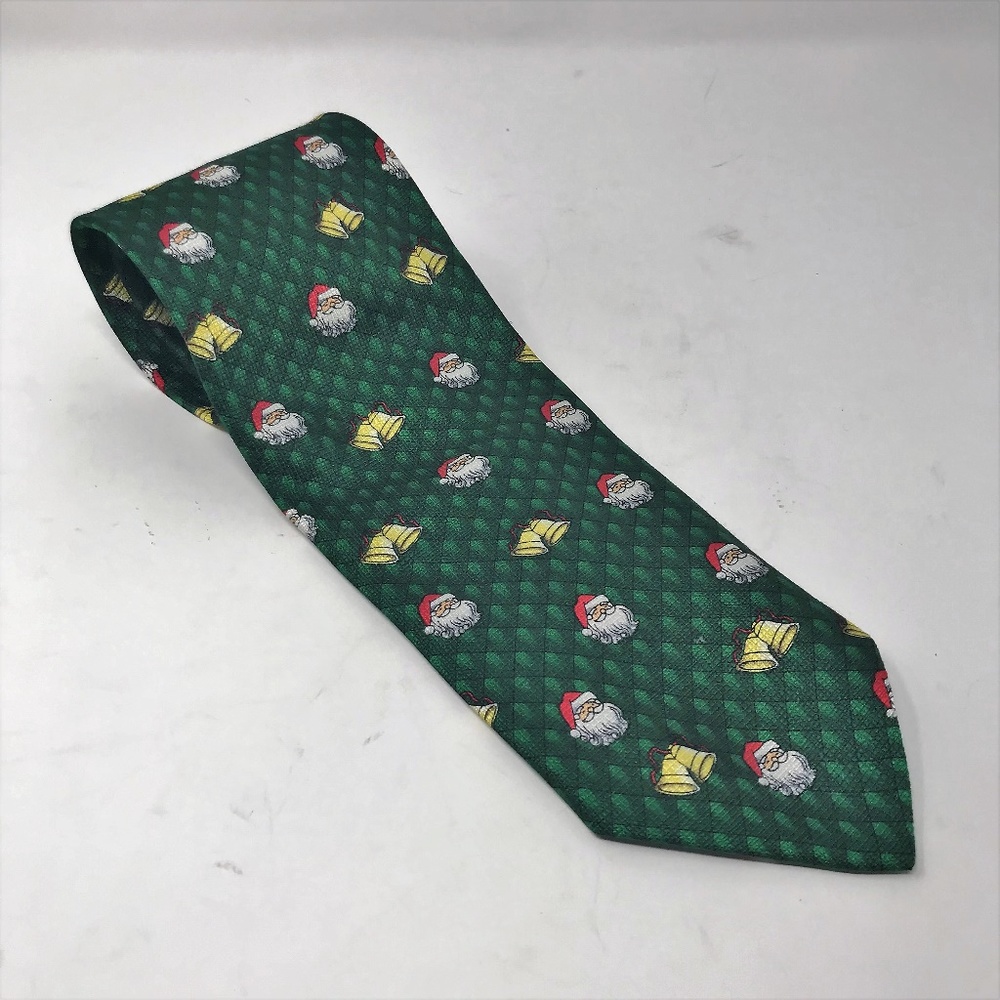 Cape Cod Neckwear Christmas Santa Bells Neck Tie